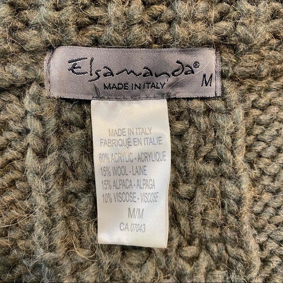 💕 Elsamanda Italian Anthropologie Dolman Cardigan Sweater Alpaca Wool Knit - Picture 8 of 8